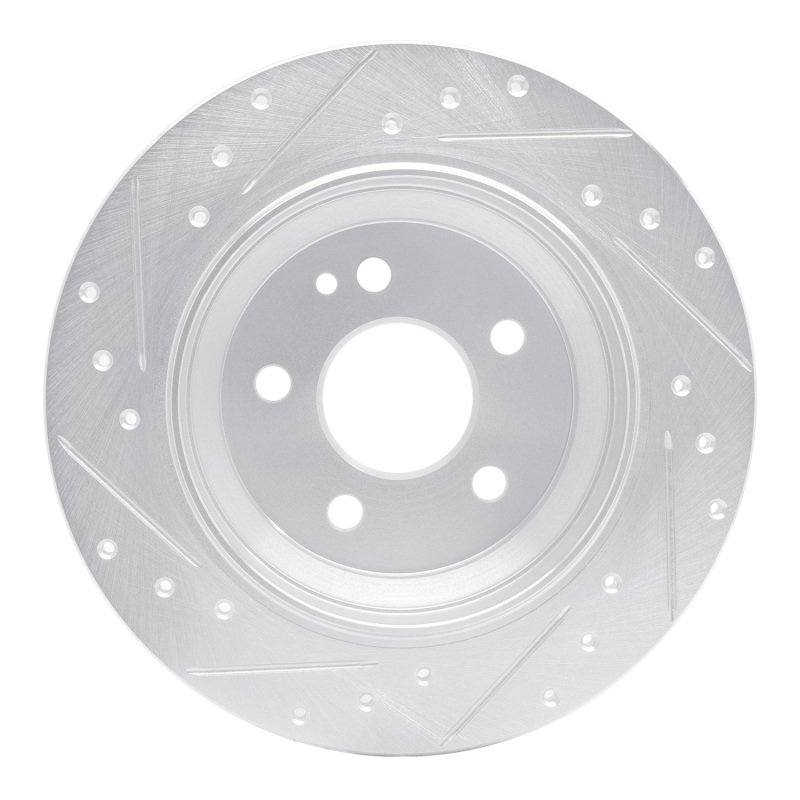 Mercedes-Benz Viano Brake Rotor (1) - Rear Right - R1 Concepts - Drilled & Slotted - Silver - `16-`23